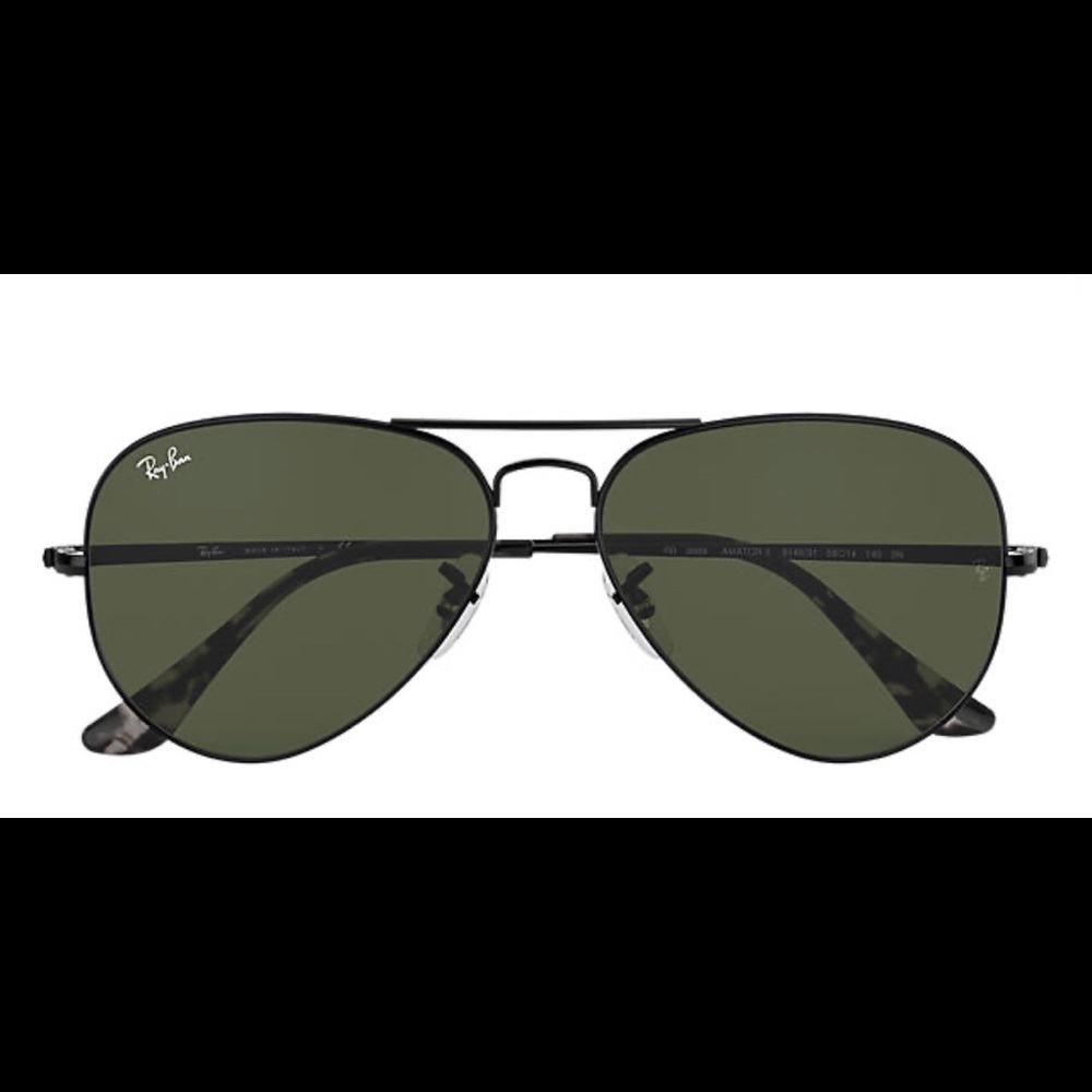 black ray ban aviators